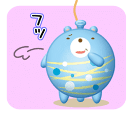 Mr. bear is a water balloon. sticker #6131060