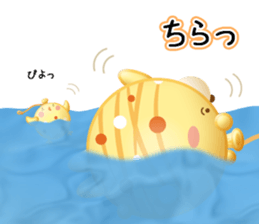 Mr. bear is a water balloon. sticker #6131063