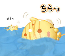 Mr. bear is a water balloon. sticker #6131063