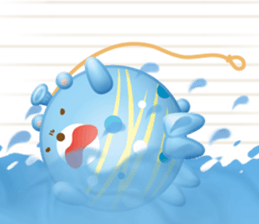 Mr. bear is a water balloon. sticker #6131064