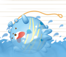 Mr. bear is a water balloon. sticker #6131064