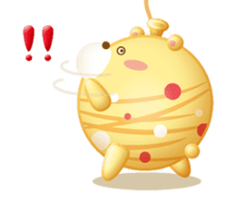 Mr. bear is a water balloon. sticker #6131067