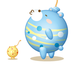 Mr. bear is a water balloon. sticker #6131068
