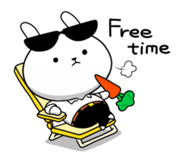 Hard-boiled rabbit and cat stickers sticker #6133675