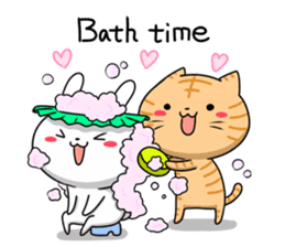 Hard-boiled rabbit and cat stickers sticker #6133684