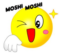 kawaii Smiley Face 3D(JapaneseWords) sticker #6134113