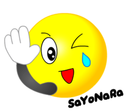 kawaii Smiley Face 3D(JapaneseWords) sticker #6134115