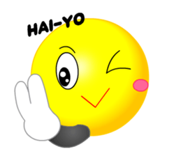 kawaii Smiley Face 3D(JapaneseWords) sticker #6134118