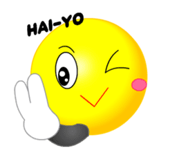 kawaii Smiley Face 3D(JapaneseWords) sticker #6134118
