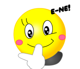 kawaii Smiley Face 3D(JapaneseWords) sticker #6134119