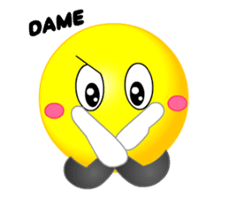 kawaii Smiley Face 3D(JapaneseWords) sticker #6134120