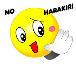 kawaii Smiley Face 3D(JapaneseWords) sticker #6134122