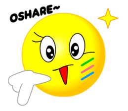 kawaii Smiley Face 3D(JapaneseWords) sticker #6134129