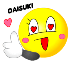 kawaii Smiley Face 3D(JapaneseWords) sticker #6134134