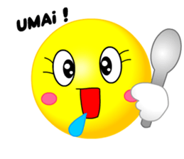 kawaii Smiley Face 3D(JapaneseWords) sticker #6134138