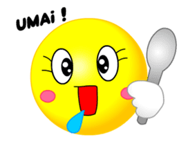 kawaii Smiley Face 3D(JapaneseWords) sticker #6134138