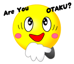 kawaii Smiley Face 3D(JapaneseWords) sticker #6134141
