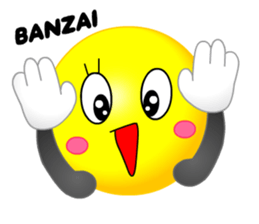 kawaii Smiley Face 3D(JapaneseWords) sticker #6134149