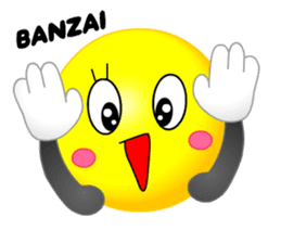 kawaii Smiley Face 3D(JapaneseWords) sticker #6134149