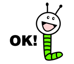 Green caterpillars (ENG) sticker #6134512