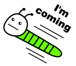 Green caterpillars (ENG) sticker #6134514