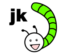 Green caterpillars (ENG) sticker #6134515