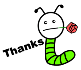 Green caterpillars (ENG) sticker #6134516