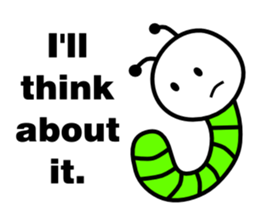 Green caterpillars (ENG) sticker #6134518