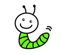 Green caterpillars (ENG) sticker #6134520