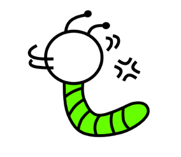 Green caterpillars (ENG) sticker #6134521