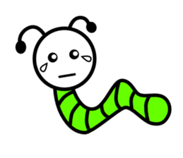 Green caterpillars (ENG) sticker #6134522