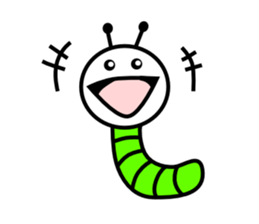 Green caterpillars (ENG) sticker #6134523