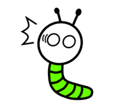 Green caterpillars (ENG) sticker #6134525