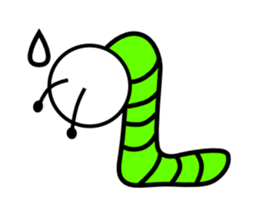 Green caterpillars (ENG) sticker #6134526