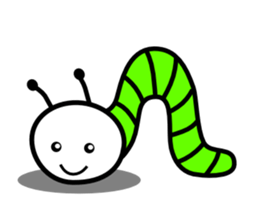 Green caterpillars (ENG) sticker #6134527