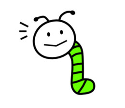 Green caterpillars (ENG) sticker #6134528