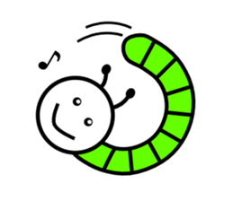 Green caterpillars (ENG) sticker #6134530