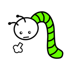 Green caterpillars (ENG) sticker #6134531