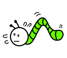 Green caterpillars (ENG) sticker #6134532