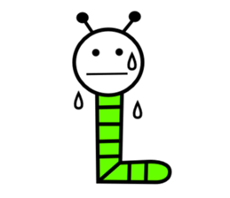 Green caterpillars (ENG) sticker #6134533