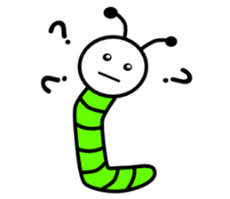Green caterpillars (ENG) sticker #6134534