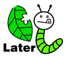 Green caterpillars (ENG) sticker #6134538
