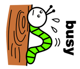 Green caterpillars (ENG) sticker #6134541