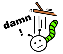 Green caterpillars (ENG) sticker #6134544