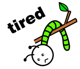 Green caterpillars (ENG) sticker #6134545