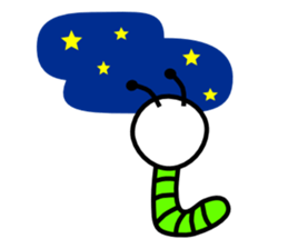 Green caterpillars (ENG) sticker #6134547