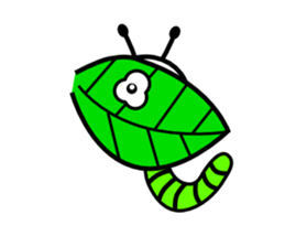 Green caterpillars (ENG) sticker #6134551