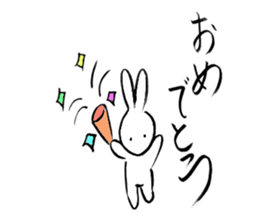 Brush pen rabbit sticker #6134652