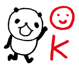 Big character panda sticker #6134752