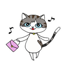 Myaako of the heart cat sticker #6135073